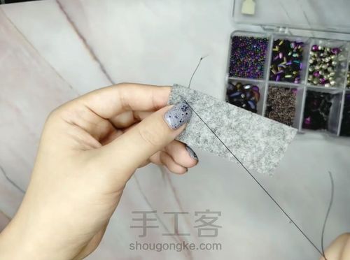 法式刺绣珠绣中常见的包边方法(一) 第3步