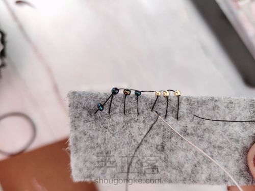 法式刺绣珠绣中常见的包边方法(一) 第18步