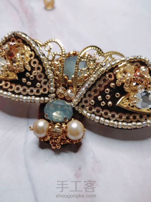 【原创】教程详解🐝立体珠绣昆虫胸针 第21步