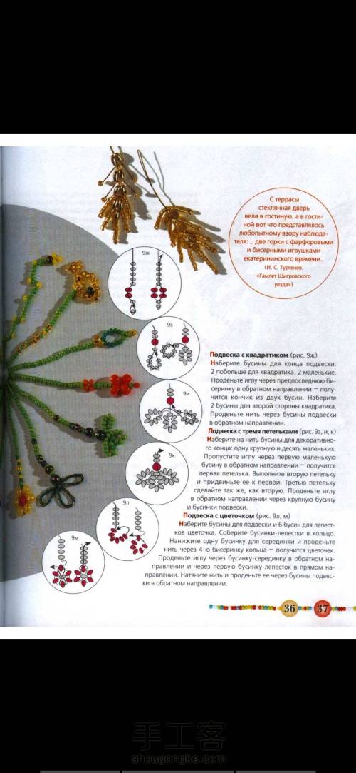 【已更新4/26】原版俄罗斯📕珠绣串珠饰品赏析（一） 第3步