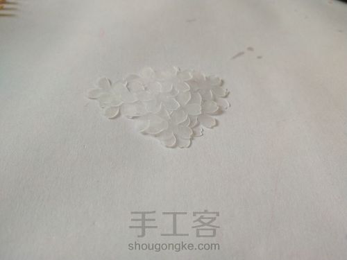 桃花半热缩发夹 第1步