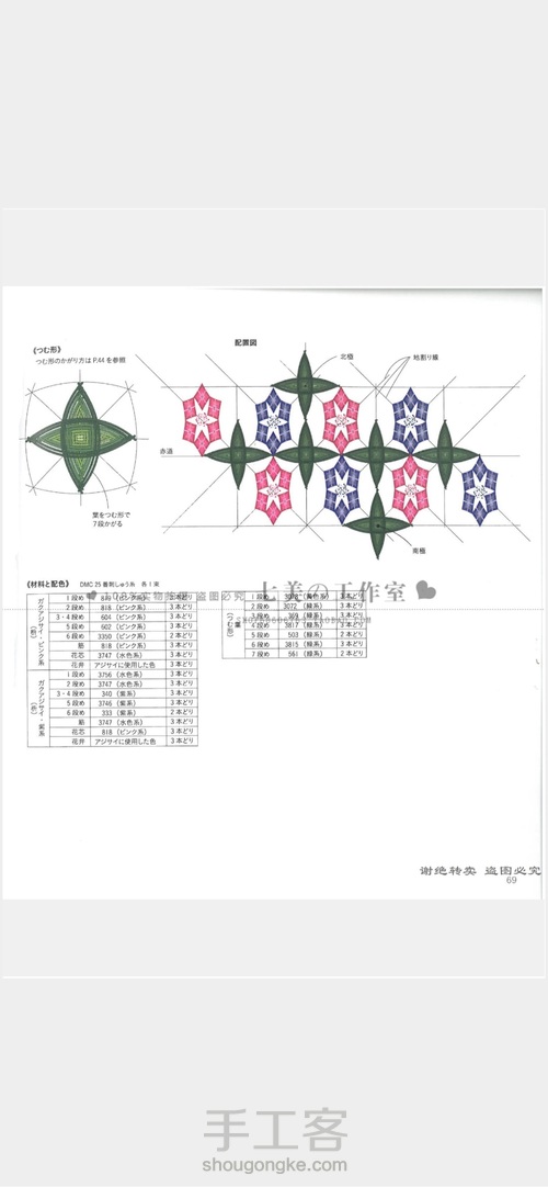 手鞠球 四角小花  第3步