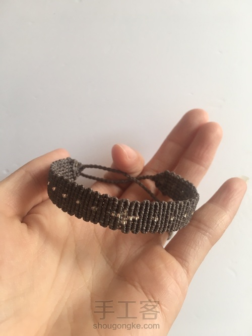 简单帅气情侣款手链 第24步