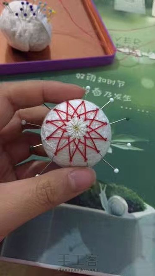 菊式手鞠球挂件 第3步