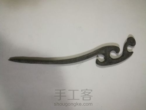 如意发簪+棱面指环,材质依然是水牛角 第5步