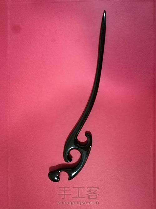 如意发簪+棱面指环,材质依然是水牛角 第6步