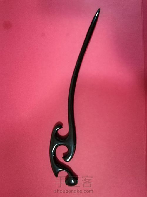 如意发簪+棱面指环,材质依然是水牛角 第7步