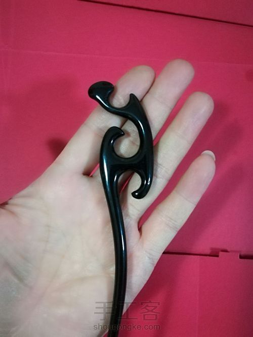 如意发簪+棱面指环,材质依然是水牛角 第8步