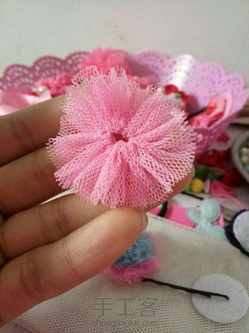 毛球一字夹（旧毛线） 第2步