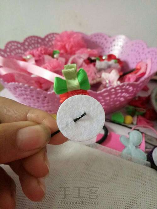 毛球一字夹（旧毛线） 第4步