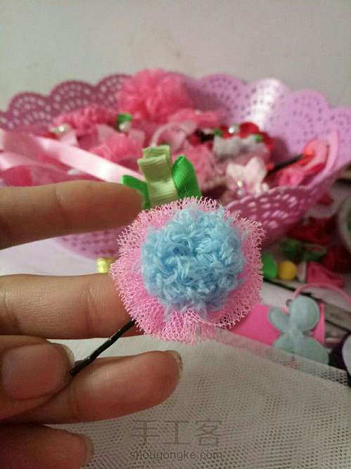 毛球一字夹（旧毛线） 第5步