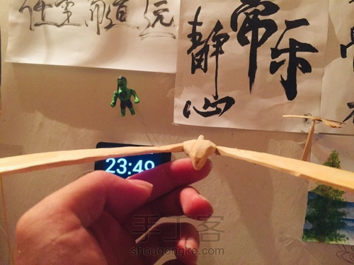 竹蜻蜓 蜻蜓点水平衡竹蜻蜓 DIY木艺 第11步