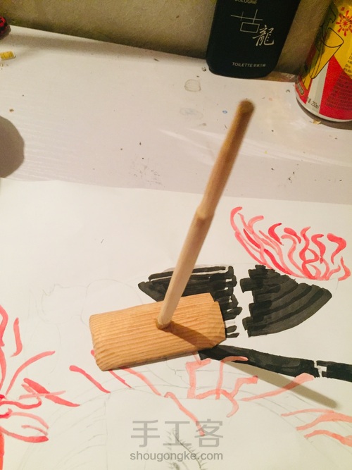 竹蜻蜓 蜻蜓点水平衡竹蜻蜓 DIY木艺 第13步