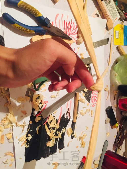 竹蜻蜓 蜻蜓点水平衡竹蜻蜓 DIY木艺 第10步