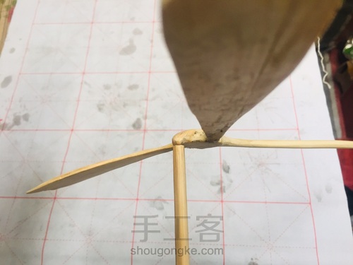 竹蜻蜓 蜻蜓点水平衡竹蜻蜓 DIY木艺 第21步