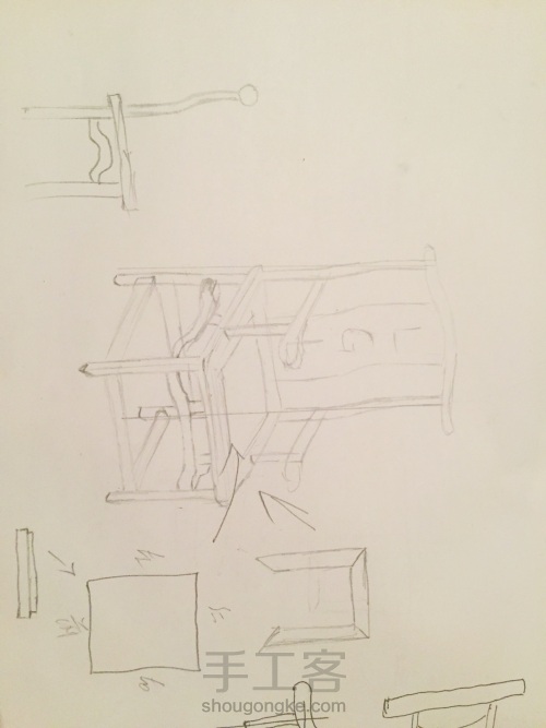 一款椅子的诞生 diy凳子木艺 第4步