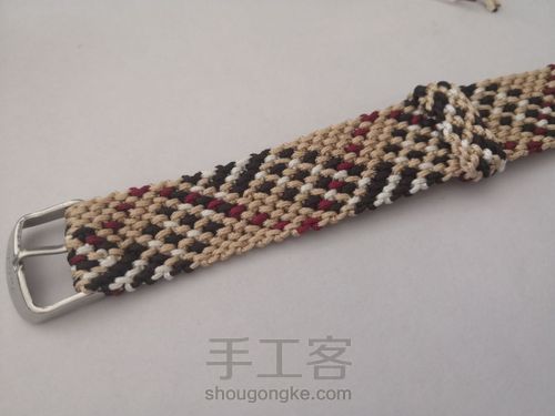 干货 巴宝莉花纹 手表带 手链 第6步