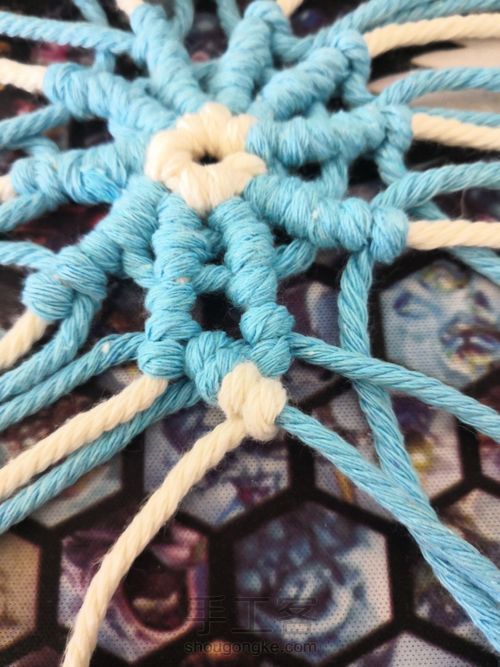 【原创】鲁冰花杯垫 地中海风 北欧风 蓝色是夏天里大海的颜色 第11步