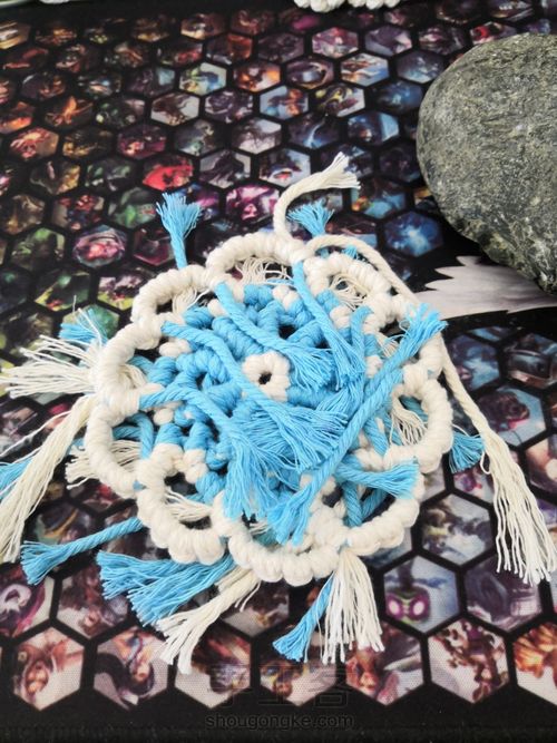 【原创】鲁冰花杯垫 地中海风 北欧风 蓝色是夏天里大海的颜色 第20步