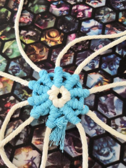 【原创】鲁冰花杯垫 地中海风 北欧风 蓝色是夏天里大海的颜色 第6步