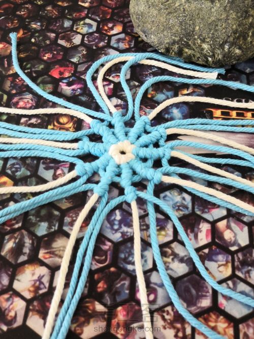 【原创】鲁冰花杯垫 地中海风 北欧风 蓝色是夏天里大海的颜色 第9步