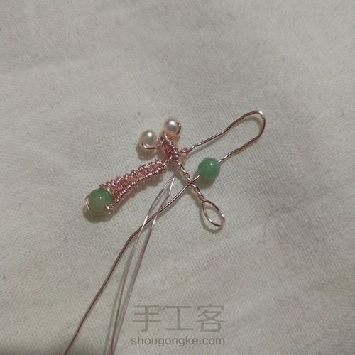 金属绕线蜻蜓 第5步