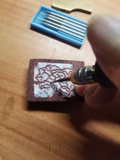 【原创】木质小挂牌（刻字结合镶嵌） 第3步