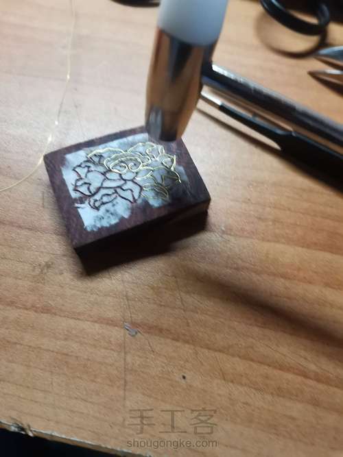 【原创】木质小挂牌（刻字结合镶嵌） 第5步