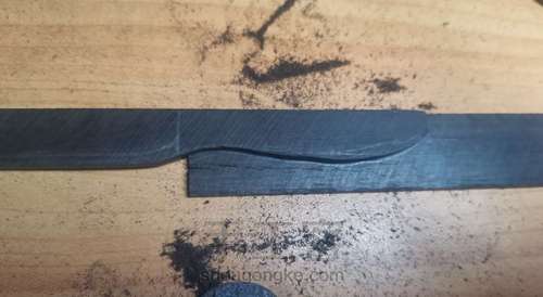 【原创】紫光檀裁纸刀 第3步