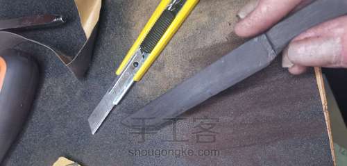 【原创】紫光檀裁纸刀 第8步