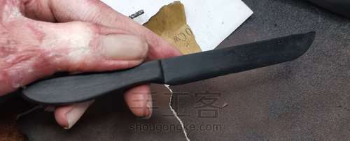 【原创】紫光檀裁纸刀 第9步