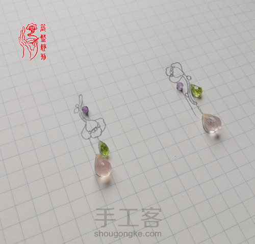 梦想照进现实,制作独一无二的梅花纯银宝石耳坠 第4步