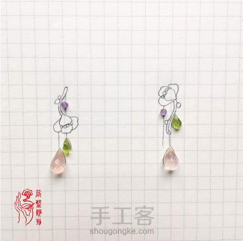 梦想照进现实,制作独一无二的梅花纯银宝石耳坠 第3步