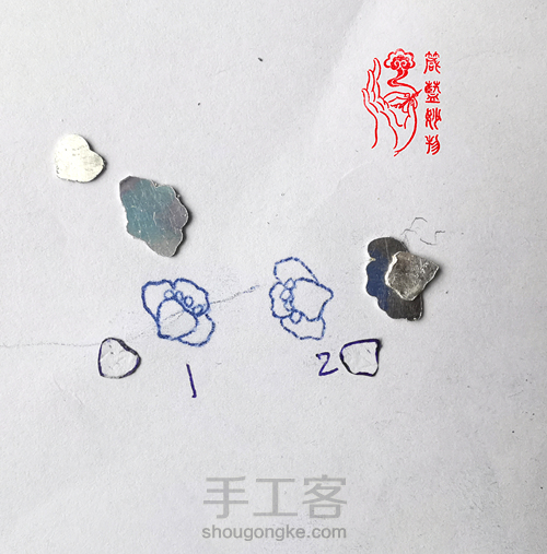 梦想照进现实,制作独一无二的梅花纯银宝石耳坠 第10步