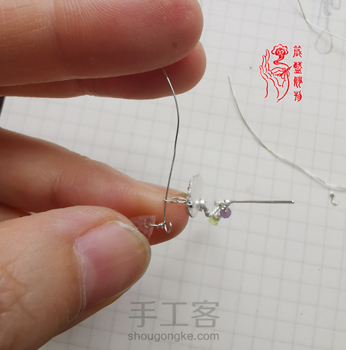 梦想照进现实,制作独一无二的梅花纯银宝石耳坠 第29步