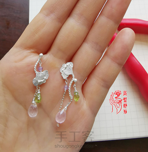 梦想照进现实,制作独一无二的梅花纯银宝石耳坠 第35步