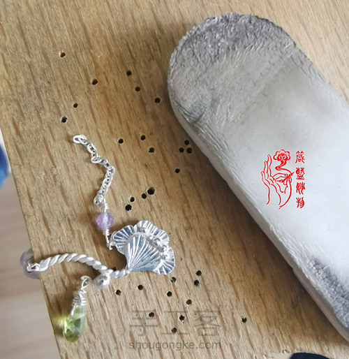 梦想照进现实,制作独一无二的梅花纯银宝石耳坠 第37步