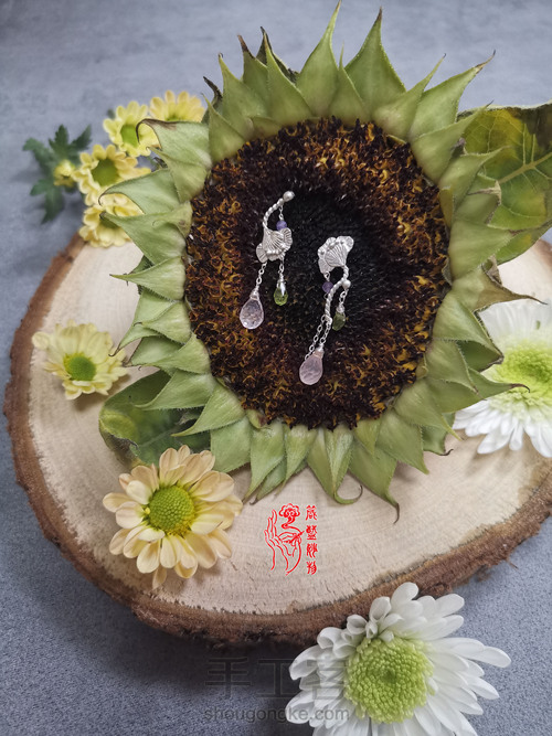 梦想照进现实,制作独一无二的梅花纯银宝石耳坠 第42步
