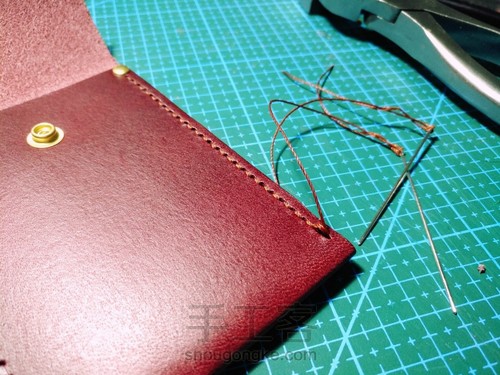 简约风格手缝零钱卡包超详细教程 第14步