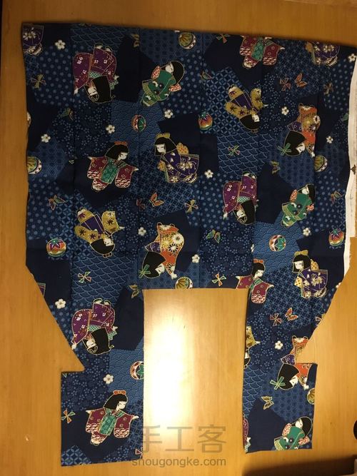 【原创】一个不专业的一片式bjd和服教程(版型+制做) 第4步