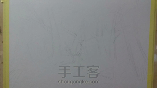 【水粉画】——风景 第1步