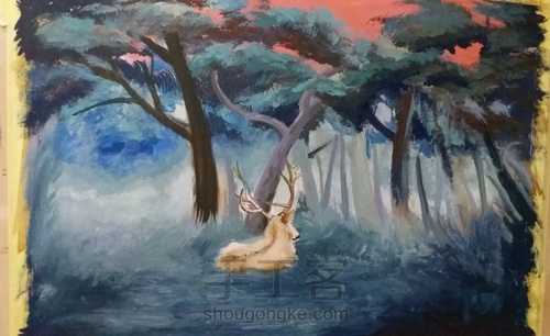 【水粉画】——风景 第5步