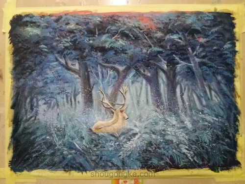 【水粉画】——风景 第7步