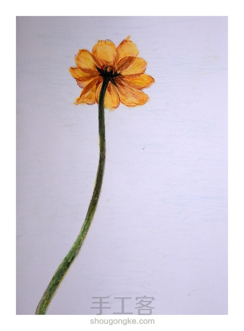 【油画棒】——《一束花》 第3步