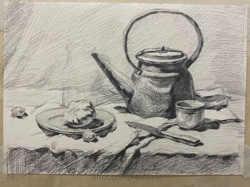 【素描】——《静物色稿》 第4步