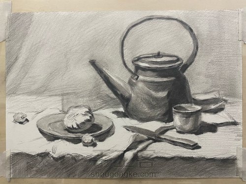 【素描】——《静物色稿》 第5步