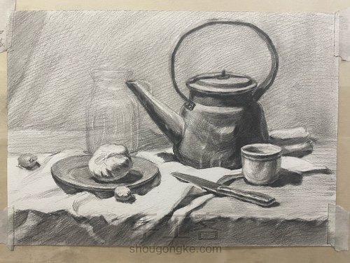 【素描】——《静物色稿》 第6步