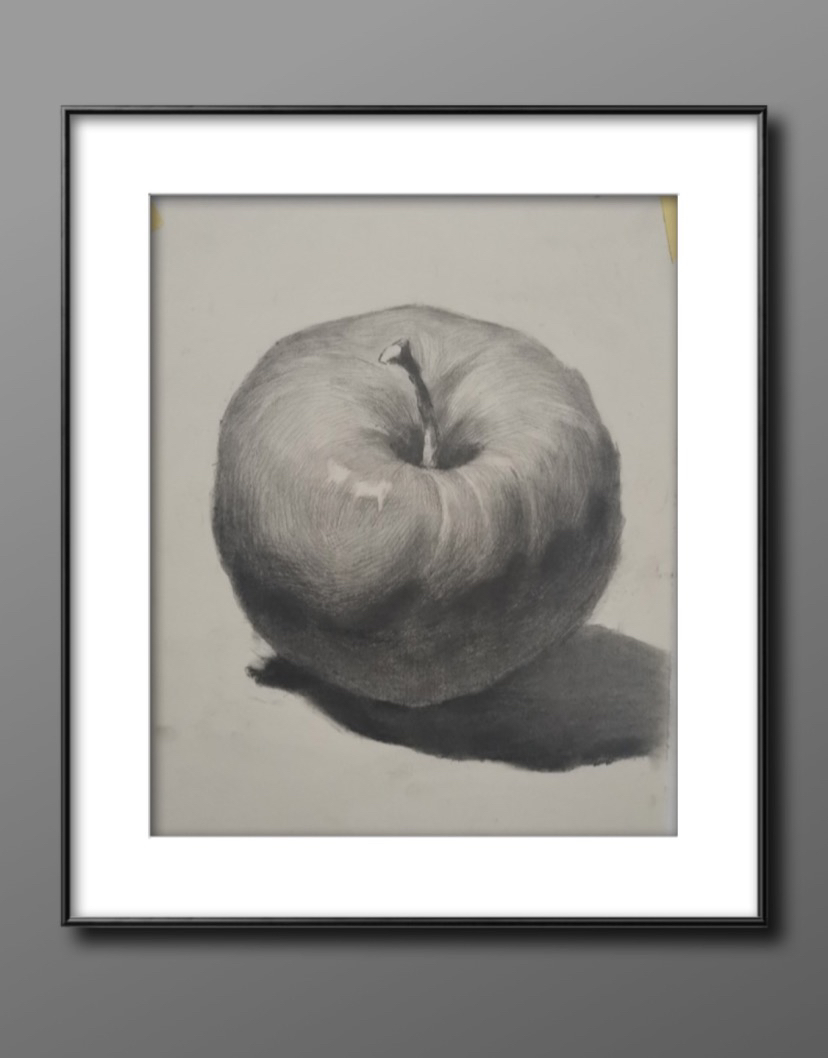 一个苹果的绘画方式。