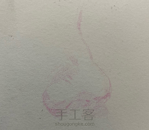 【彩铅五官】——《鼻子画法》 第2步