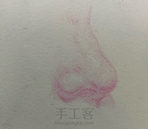 【彩铅五官】——《鼻子画法》 第5步